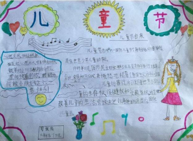 2022儿童节手抄报简单漂亮