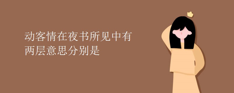 动客情在夜书所见中有两层意思分别是
