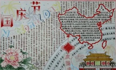 2023年国庆节初中精美手抄报