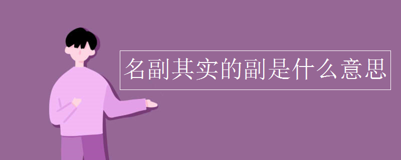 名副其实的副是什么意思