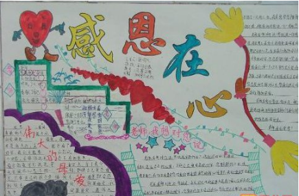 感恩节手抄报画图简单