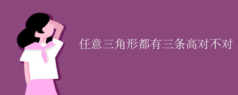 任意三角形都有三条高对不对
