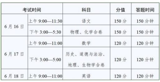 2024年白银中考时间什么时候