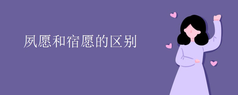 夙愿和宿愿的区别