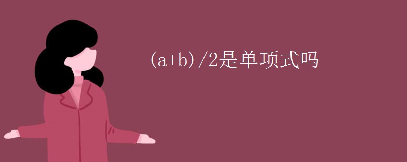 (a+b)/2是单项式吗