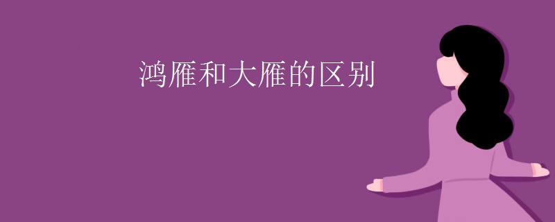 鸿雁和大雁的区别