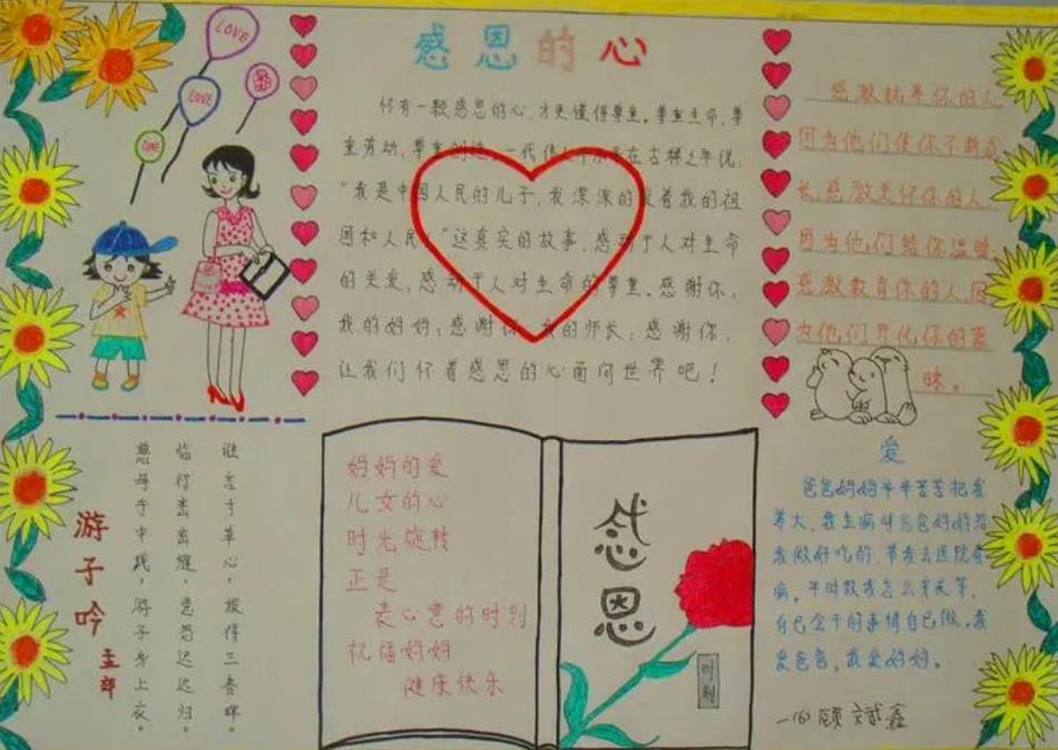 2023感恩节手抄报怎么画 精美感恩节手抄报
