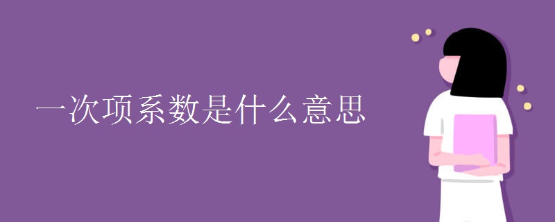 一次项系数是什么意思