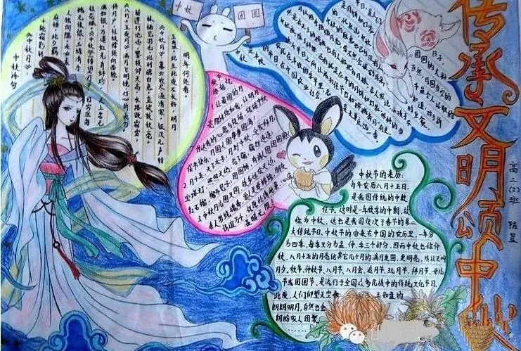 中秋节小学生手抄报一等奖