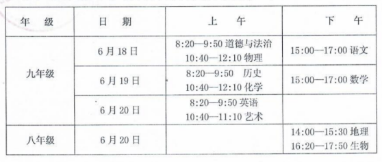 益阳中考时间