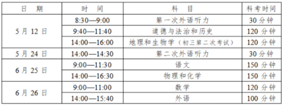 2023大连中考具体时间安排 什么时候考试