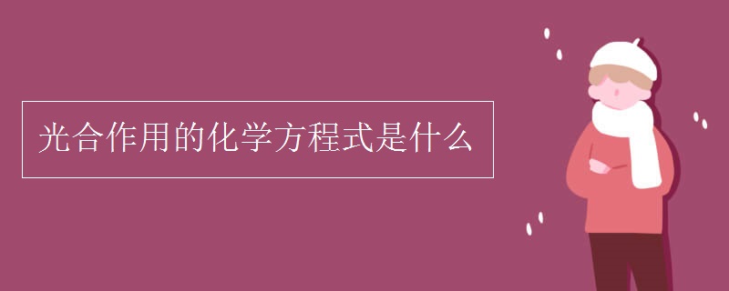 光合作用的化学方程式是什么