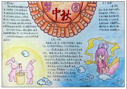 2021年中秋节精美中学生手抄报