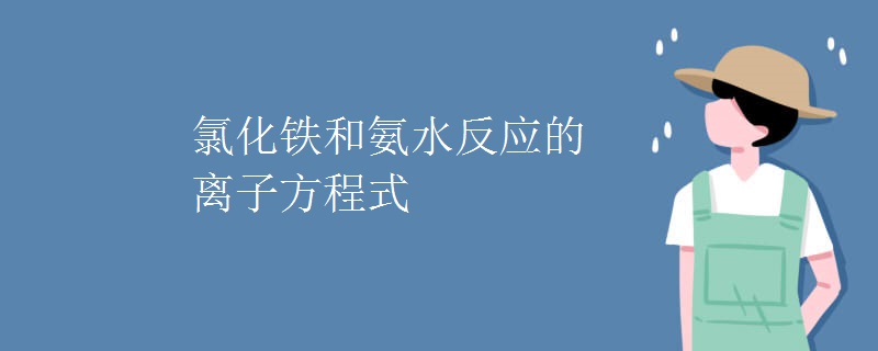 氯化铁和氨水反应的离子方程式