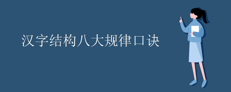 汉字结构八大规律口诀